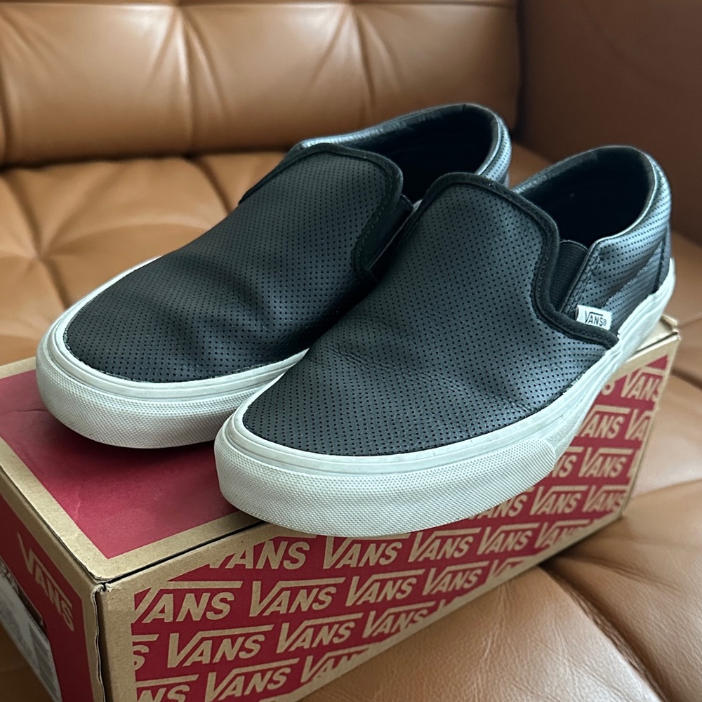 Vans Unisex Perforated Black Slip-Ons